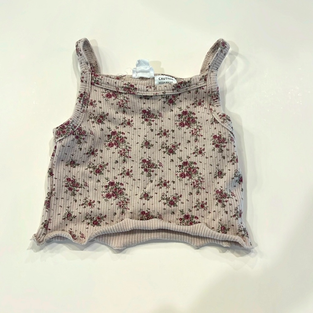 Jamie Kay Floral Cropped Tank - Size 2 year
